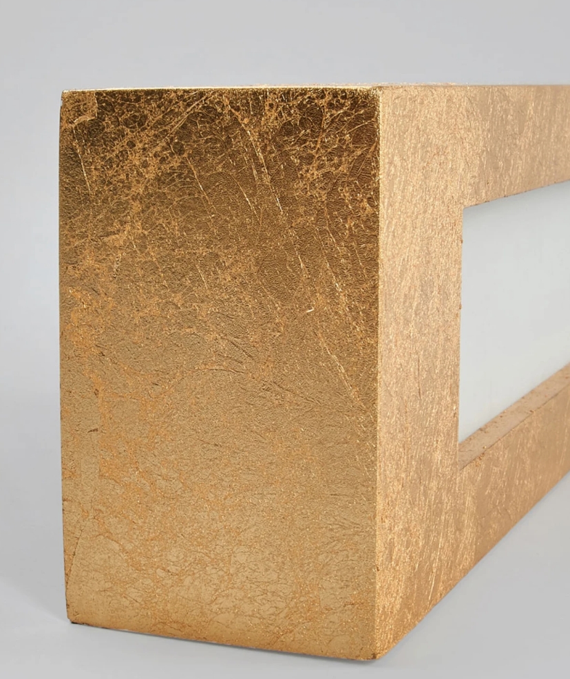 Decken/Wandlampe in Gold  36x10x7cm