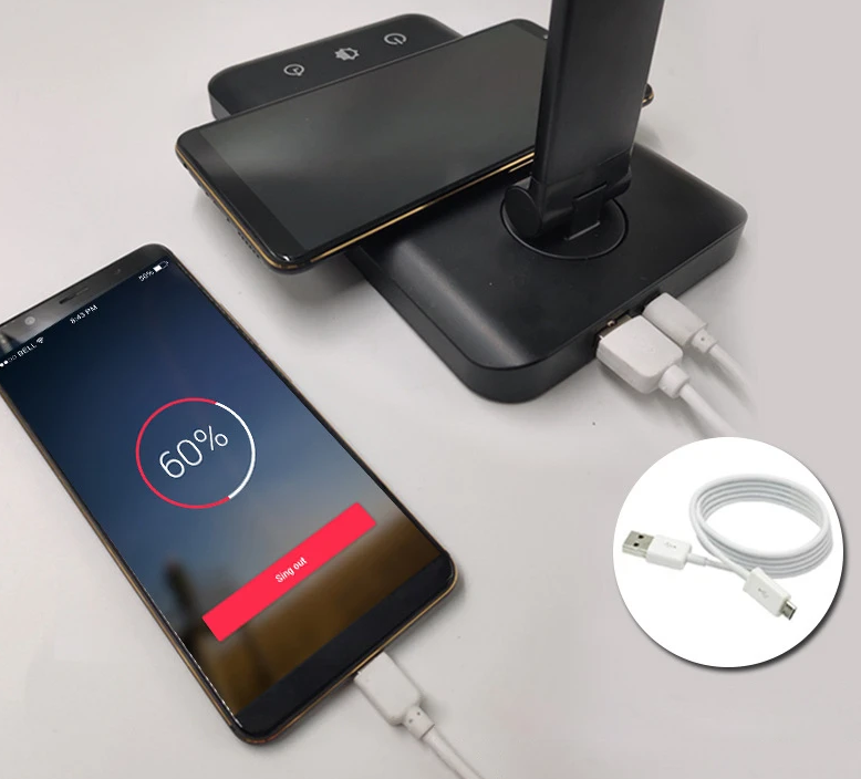 Schreibtisch-Lampe LED, in Weiss/Silber