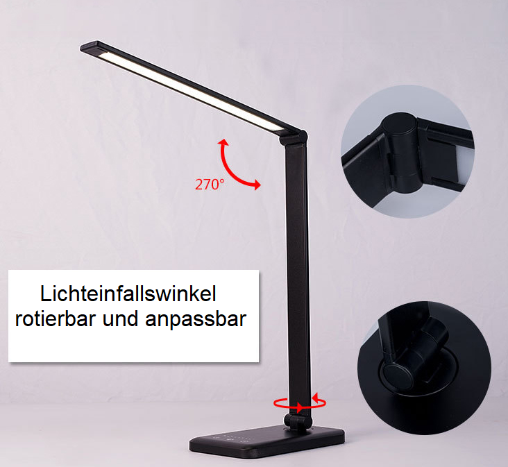 Schreibtisch-Lampe LED, in Weiss/Silber