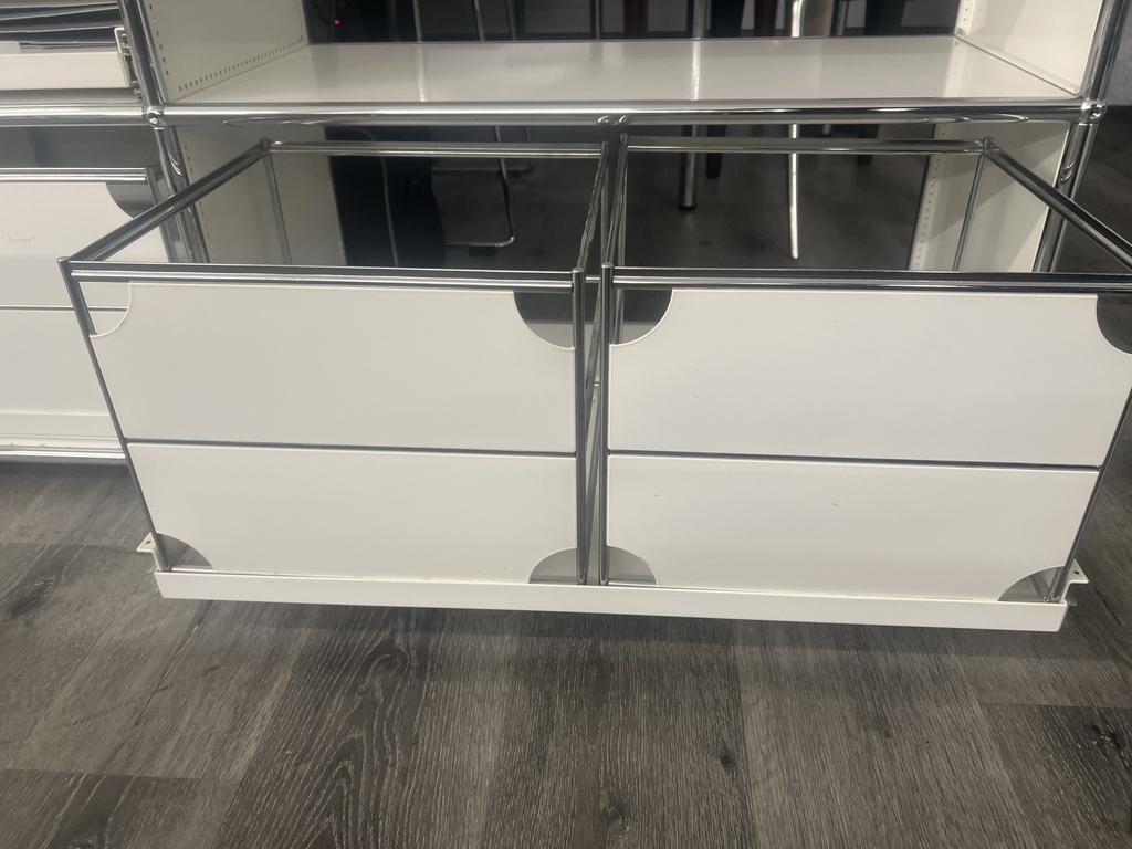 USM Regal Weiss 152x35x41x215cm 3 Schubl. Auszgsregister