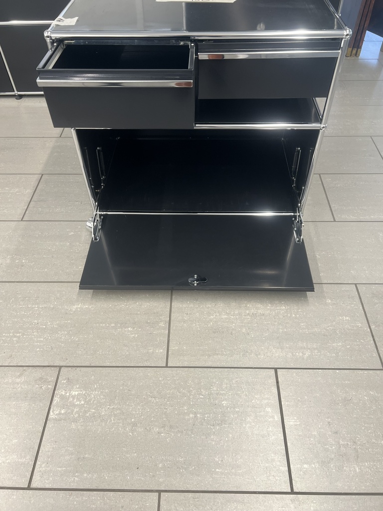 USM Haller Modulschrank Schwarz 75x51x70cm