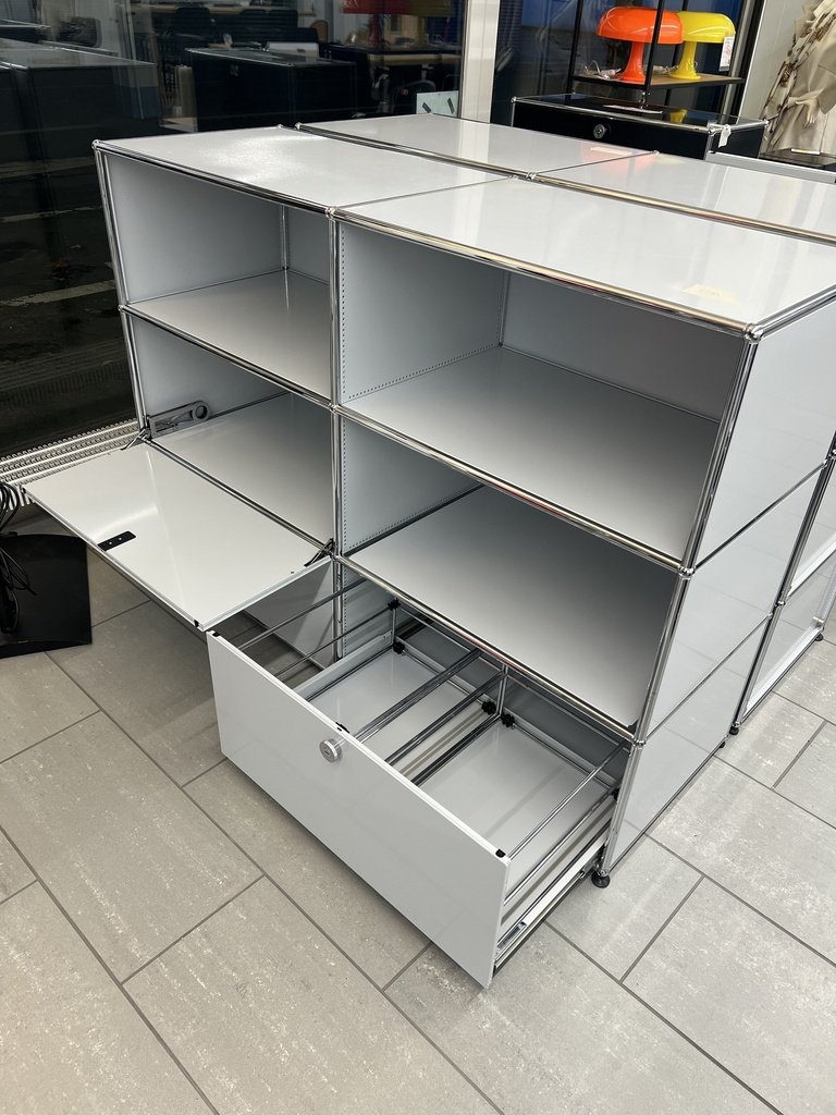 USM Haller Modulschrank Lichtgrau Lichtgrau, Breite 152x51x110cm