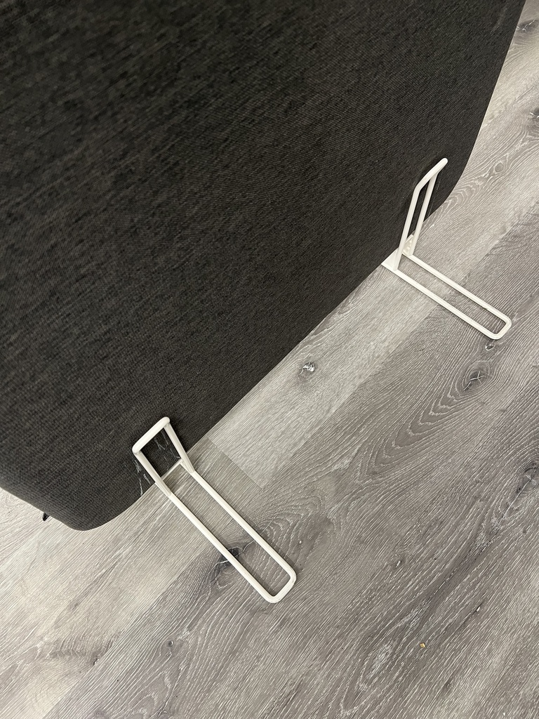 MDD |Trennwand für Schreibtisch SONIC | Freistehen 80x190cm graude Schreibtischtrennwand