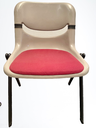 Vitra Dorsal Open Ark Staplelstuhl Vintage Stoff-rot