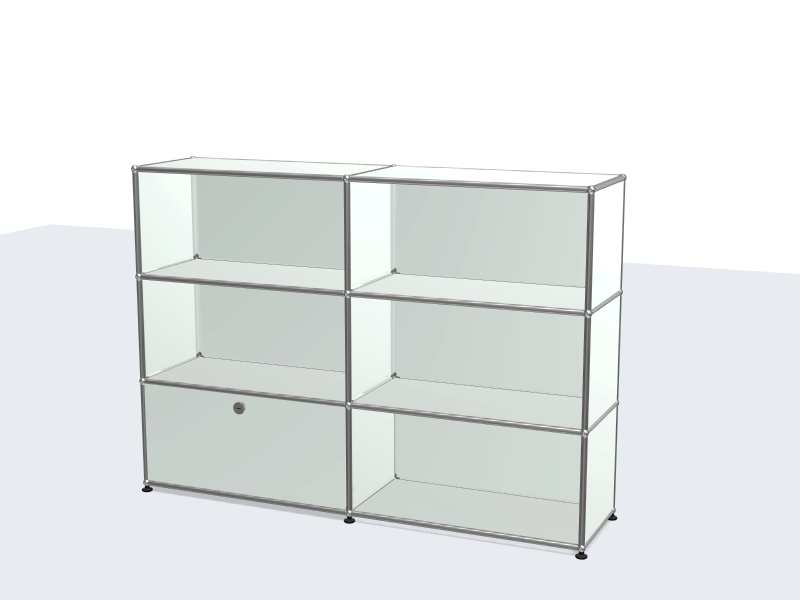 USM Highboard 1 Schublade 152x37x110cm, lichtgrau