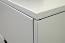 Identi Axon  Modul Schrank - mit Rollen,silber/grau 81x42x74cm