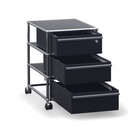 USM Korpus-Rollcontainer, Schubladen Schwarz