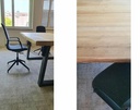 Konferenztisch 420x180cm o. 210x180cm. Eiche massiv unbehandelt 4 NMetallfüsse