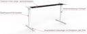 El. Höheverstellbarer Tisch Veyhl Liftec schwarz Blatt weiss 180x90cm