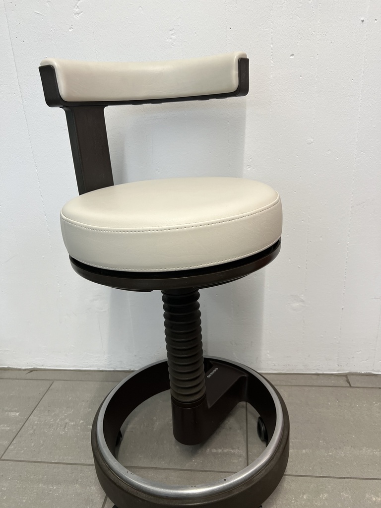 SIEMENS Sirona S Rollhocker - Arbeitsstuhl Arztstuhl Stuhl, Leder weiss