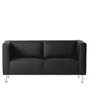 Dietiker Sofa 2 Platz Cubus in Leder schwarz 154x79x72cm