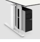 Lista El Höheverstellbarer Office LO Exdent weiss (160 × 80 × 127 cm)