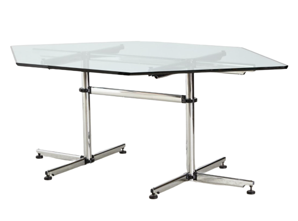 USM Haller Glastisch Kitos sechseckig 130x75x74cm