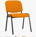 Stapelstuhl Ken Stoff Orange, Gestell schwarz