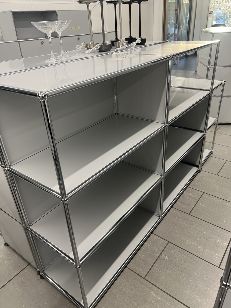 USM Regal Lichtgrau offen 152x35x110 cm