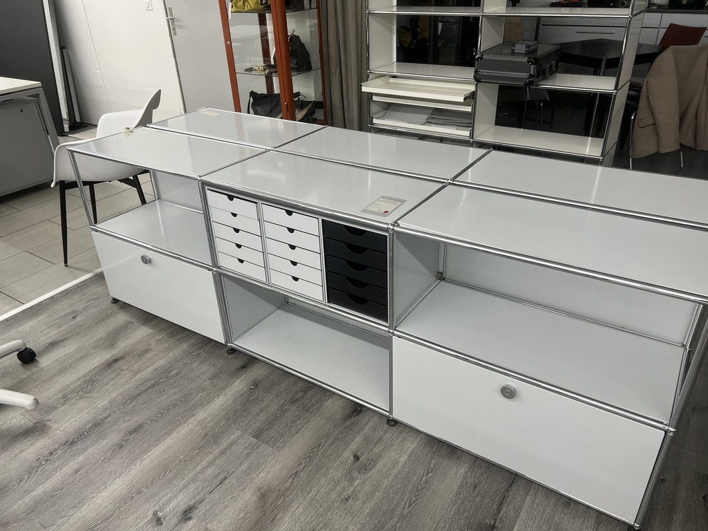 USM Haller Sideboard Lichtgrau 2 Auszugsschubladen 220x35x75cm