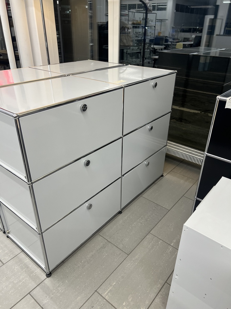 USM Haller Modulschrank Lichtgrau Breite 152x51x110cm 6 Schubladen