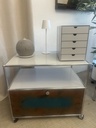 USM Möbel weiss-braun 75x51x75cm