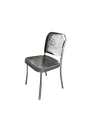 Cafeteria Stuhl schwarz gelochter Sitz-und Rücken