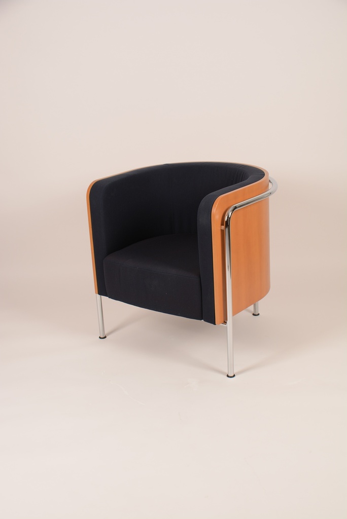 Clubsessel von Christoph Zschoke für Thonet, 1990er, Stoff blau