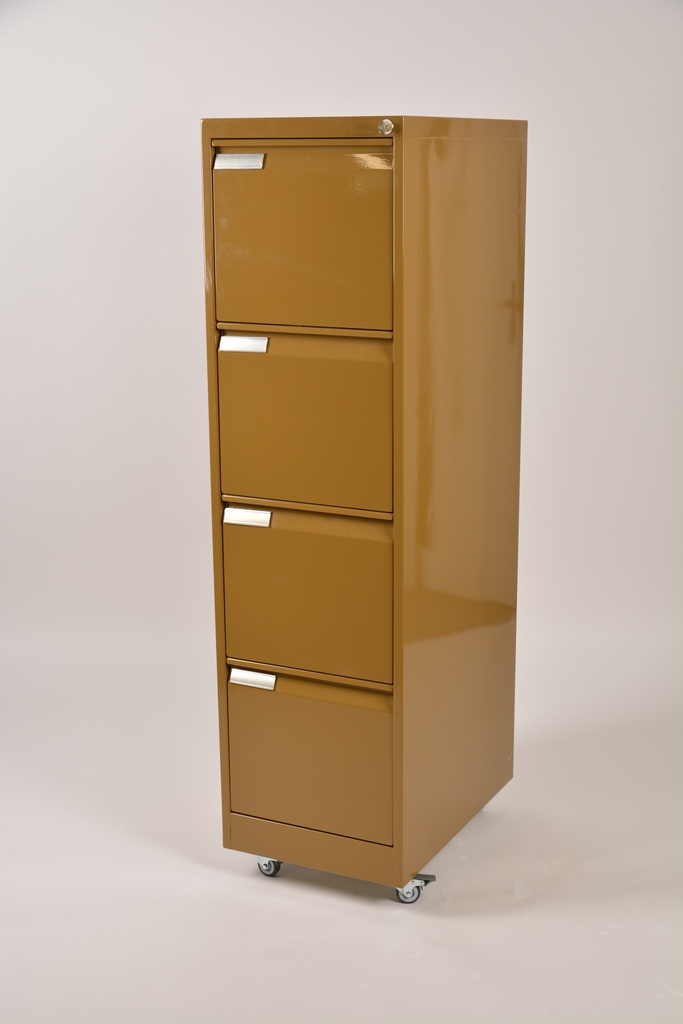 Bigla Registrierschrank 4 Schubladen 41x60x145cm Senfgelb