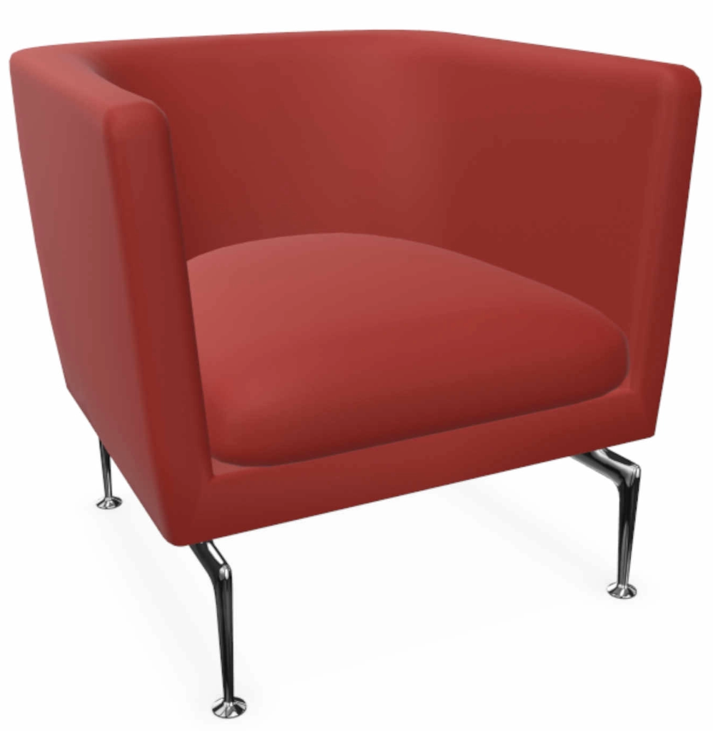 Vitra Suita Club Armchair in Stoff rot