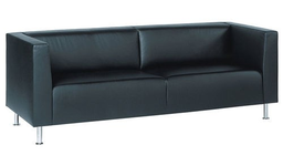 Dietiker Sofa 3 Platz Cubus in Leder schwarz 203x79x72cm