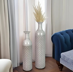 Vintage  Greco Bodenvasen 2-Set, grau