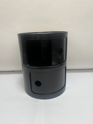 Beistelltisch Beno, schwarz, 2 Fach,40x32cm