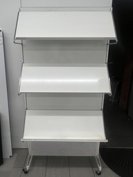 USM Projektständer auf Rollen weiss 100x37x200cm