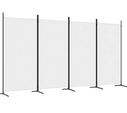 Trennwand/Paravent 4.tlg. 346x180cm, weiss