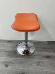 Barhocker Amun in Leder Orange 80x42x87cm