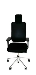 "Vitra "Headline" Bürodrehstuhl Stoff schwarz mit Chromgestell - Kopfstütze"
