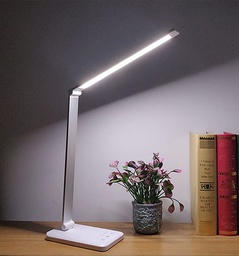Schreibtisch-Lampe LED, in Weiss/Silber