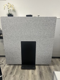 EMBRU  Trennwand/Akustik160x160cm hellgrau auf Rollen