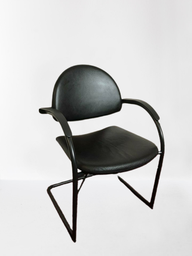 Vitra-Stühle er Linie ONDA   by Mario Bellini, Leder schwarz