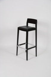 Barhocker Dietiker/Ono Buche schwarz/Leder, schwarz